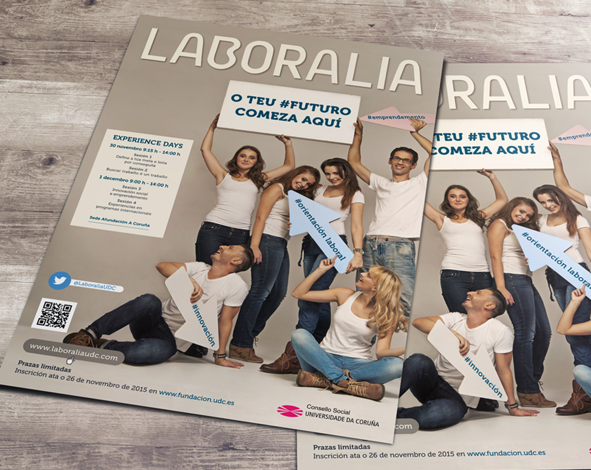 Folleto Laboralia | Consello Social Universidad da Coruña | Aporta Comunicación