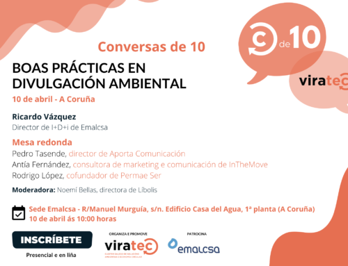 Aporta participará en la jornada Conversas de 10 organizada por Viratec sobre divulgación y comunicación ambiental